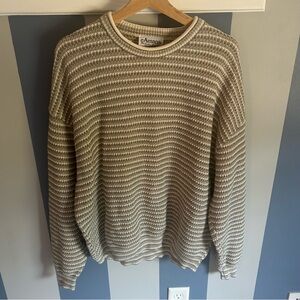 Amana Men's Crewneck Sweater - Cream and Gray